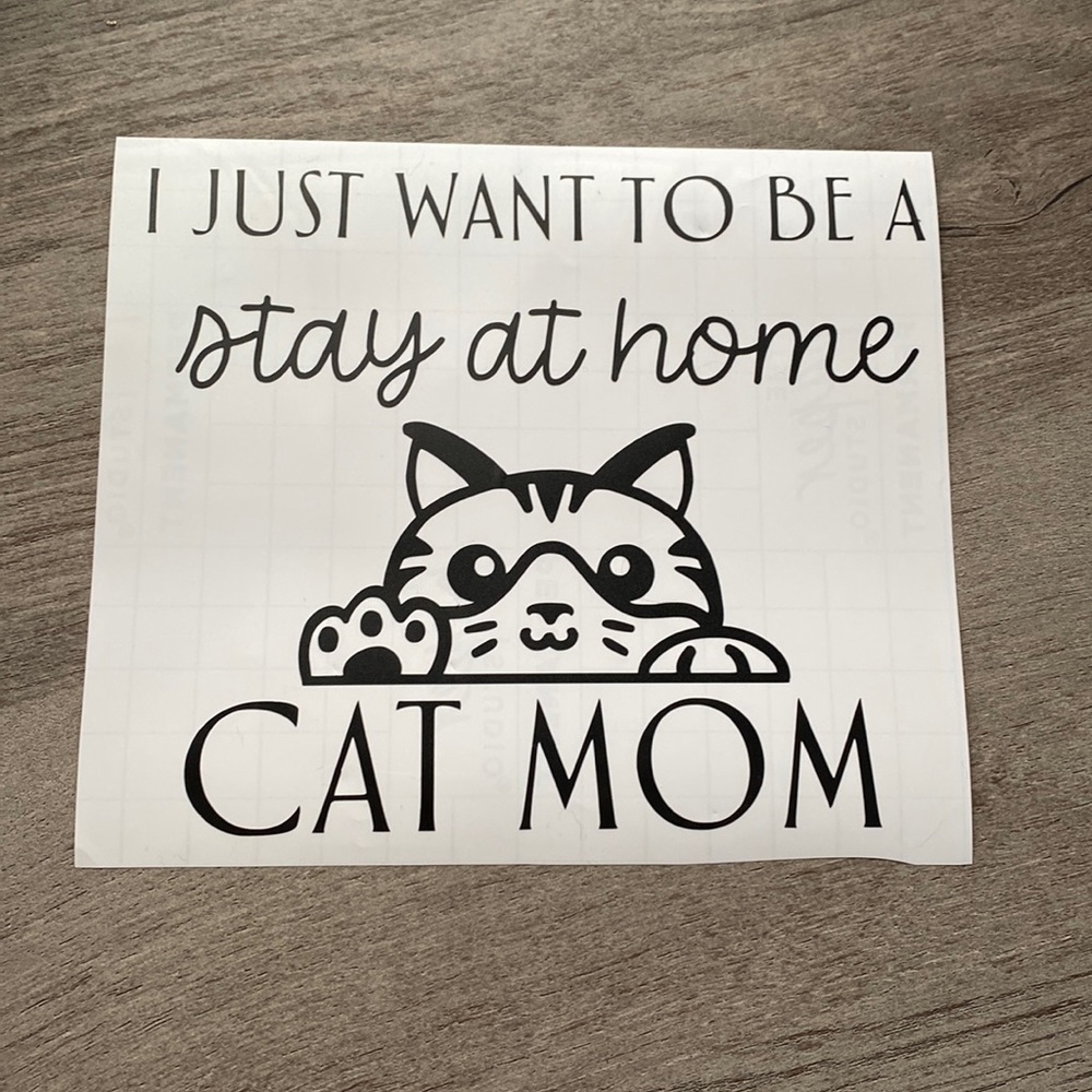 Cat mom sticker